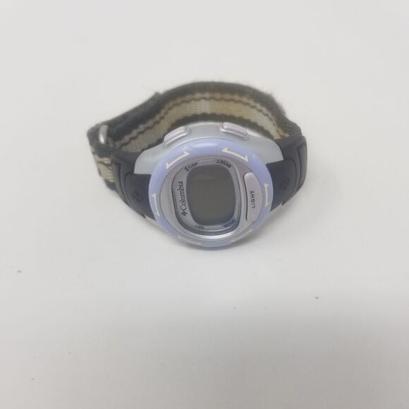 Columbia CL-5017 Adjustable Hook & Loop Fabric Band Digital Sports 10 Lap Watch - Picture 4 of 11